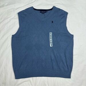 [14] NWTs U.S. Polo Assn. Men's Blue Sweater Vest